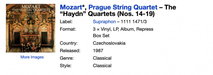 Mozart , Prague String Quartet &lrm;&ndash; The &ldquo;Haydn&rdquo; Quartets (Nos. 14-19)