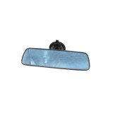 Oglinda retrovizoare auto reglabila cu ventuza, neagra, 24,5 x 6,5 cm