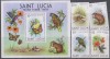 Timbre cu floră și faună din St. Lucia, Nestampilat