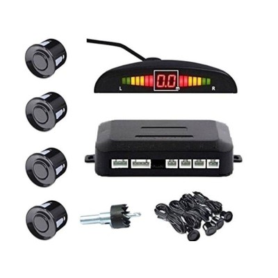 Set Senzori parcare auto detector parktronic display radar monitor 4 senzori NEGRU foto