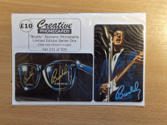 Cartele Telefonice Neuzate Buddy Holly, UK, Editie Limitata nr.231/500 buc. foto