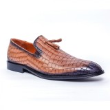 Loafers Francesco Ricotti ,piele naturala,culoare cognac,marime 44, Coniac