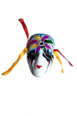 B359. Bijuterie Masca Carnaval Italian, ceramica, Multicolor, 7 cm