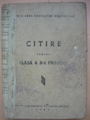 CITIRE PENTRU CLASA A II-A PRIMARA - 1947 foto