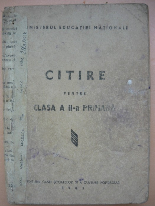 CITIRE PENTRU CLASA A II-A PRIMARA - 1947