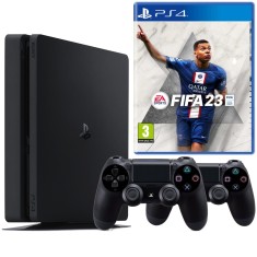 Consola Sony PlayStation 4 SLIM PS4 1TB + 2 Controllere + FIFA 23 Second-Hand SH