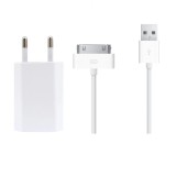 Incarcator retea Pentru Apple iPhone 3, 4, 4S si iPad 1, iPad 2, iPad 3, 30 pini, 1m, Alb, Oem