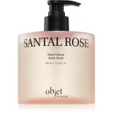 KUNDAL Objet Moist Gleam Body Wash gel parfumat pentru duș pentru hidratare intensa cu parfum Santal Rose 450 ml