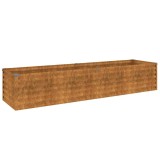Cumpara ieftin Pat de gradina inaltat 194x50x36 cm, otel corten