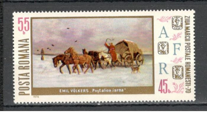 Romania.1970 Ziua marcii postale-Pictura YR.488