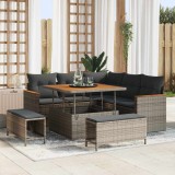 Cumpara ieftin Set de canapele pentru grădină cu pernă 8 pcs Gri Rattan poli