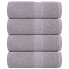 vidaXL Prosoape Oaspeți Gri, 4 buc, 30x50cm, 100% Bumbac, 360 g/m&sup2;, Absorbante, Lavabile