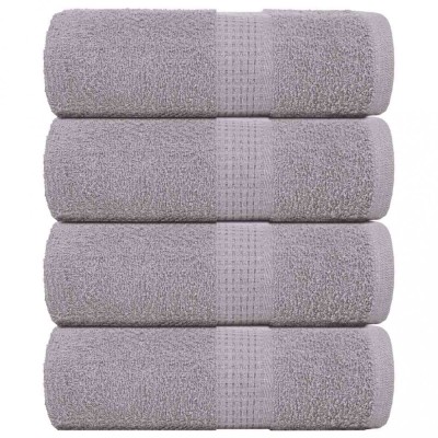 Gossi prosoape pentru oaspeti 4 buc gri 30x50 cm 360 g/m2 100% bumbac foto