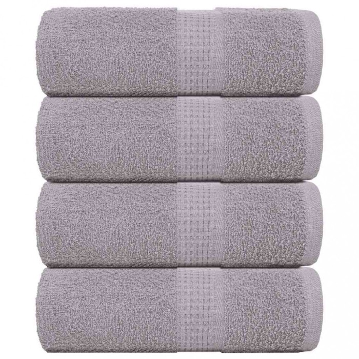 Gossi prosoape pentru oaspeti 4 buc gri 30x50 cm 360 g/m2 100% bumbac