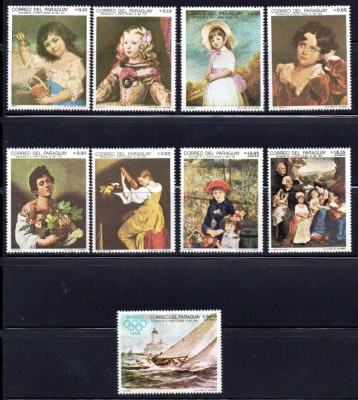PARAGUAY 1968, Arta, Pictura, serie neuzata, MNH foto