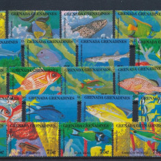 220-GRENADA GRENADINES- PESTI-Lot de 22 timbre nestampilate MNH