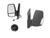 Oglinda exterioara Ford Transit/Tourneo, 01.2014-, Stanga, reglare electrica; texturat; incalzita; scurt; geam convex; cromat; 6 pini; semnalizare al