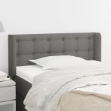 VidaXL Tăblie de pat cu aripioare gri &icirc;nchis 103x16x78/88 cm textil