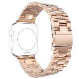 Curea metalica compatibila cu Apple Watch, 44mm, Rose/Gold, Very Dream