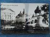 221 Cluj-Napoca -Vedere din Piata Libertatii/ Unirii/carte postala circulata RPR, Fotografie