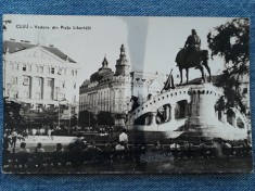 221 Cluj-Napoca -Vedere din Piata Libertatii/ Unirii/carte postala circulata RPR