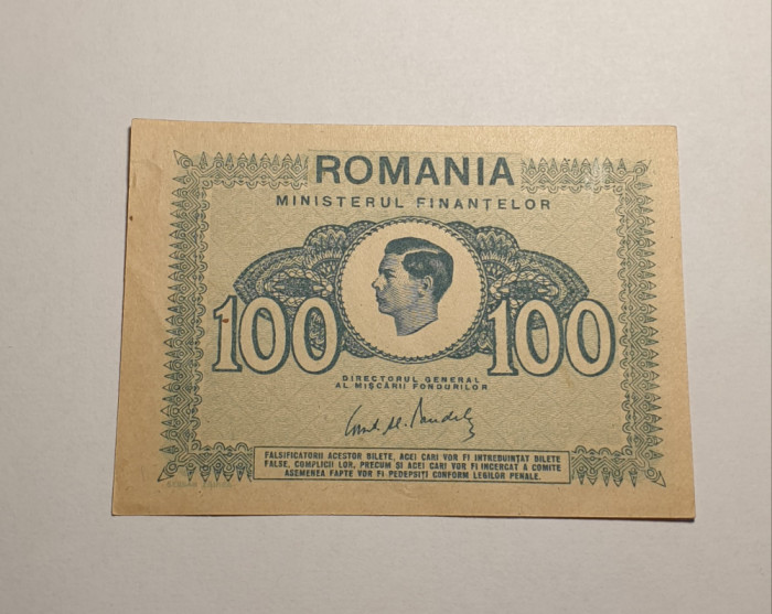 100 lei 1945 Aunc Unc