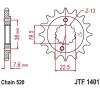 Pinion fata 15 dinti pas lant 520 - ATV Arctic Cat DVX 400 - Kawasaki KFX 400 A - Suzuki LT-Z 400 Quadsport - LT-R 450 - Triton 400-450cc
