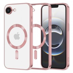 Husa MagSafe pentru Apple iPhone 16e, Techsuit, Luxury Crystal, Roz foto