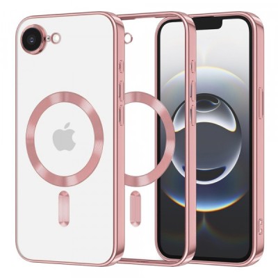 Husa MagSafe pentru Apple iPhone 16e, Techsuit, Luxury Crystal, Roz foto