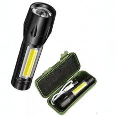 Mini Lanterna de mana LED T6, 3 moduri de iluminare, fascicul reglabil