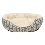 Culcus tip cuib forma dreptunghiulara pentru animale,bej-gri, 57x52x14 cm, Oem