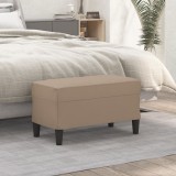VidaXL Bancă, cappuccino, 70x35x41 cm, piele ecologică
