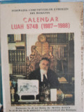 Calendar evreiesc, LUAH 5748, 1987-1988, București, Moses Rosen iudaica