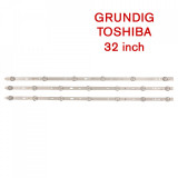 Barete led Grundig, Toshiba 32&#039;&#039; 32VLE4302BF, SVS320AD7, SVS320AA6 3 barete