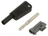 Banana 4mm Nichelată cu Izolație și Soclu Axial