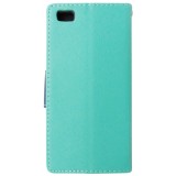 Husa tip carte Fancy Book verde cu bleumarin pentru Huawei P8 Lite
