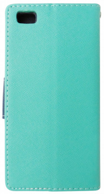 Husa tip carte Fancy Book verde cu bleumarin pentru Huawei P8 Lite foto