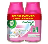 Rezerva odorizant camera Air Wick Freshmatic Magnolie si Flori de cires Duo Pack, 2x250 ml