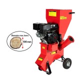 Tocator pentru crengi Micul Fermier, &Oslash;100mm, motor benzina 15CP, pornire electrica, alimentare verticala, pentru rumegus