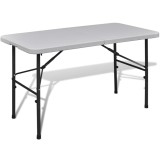 Cumpara ieftin Masă grădină pliabilă HDPE 122 cm Alb