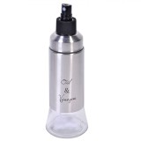 Recipient Spray Ulei, 170ml, Metal și Plastic, Transparent, Capac Negru, Oem