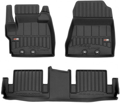 Set Covorase Auto Cauciuc Negro Toyota IQ J1 2008-2016 Pro Line Tip Tavita 3D 3D426429 foto