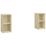 Cumpara ieftin Dulapuri TV 2 buc., stejar Sonoma,72x35x36,5 cm, lemn prelucrat