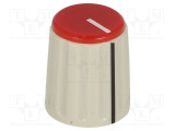 Buton rotativ cu indicator ABS &Oslash;6mm &Oslash;15,3x18mm gri roşu SCI
