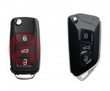 Set 2 bucati - Carcasa cheie Topautochei&amp;#174; compatibila cu Passat Golf Jetta, Skoda, Seat conversie catre un stil modern de cheie, doar pentru mode