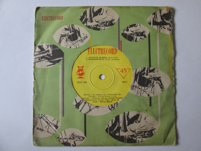 Vinil single 7&#039;&#039; Flavia Buref/Sincron/Alex Imre:Ascultă marea 1968