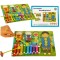 Placa multifunctionala de joc pentru copii 4in1, xilofon, orificii pentru pantofi, sireturi, 30x23x3 cm - Multicolor