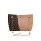 Geanta Mini Casual cu Lant Auriu, Design Elegant, Bej Maro