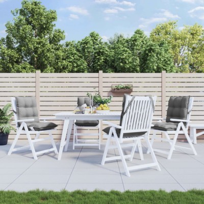 vidaXL Perne scaun cu spătar mic, 4 buc., gri, textil oxford 377675 foto