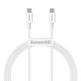 CABLU alimentare si date Baseus Superior, Fast Charging Data Cable pt. smartphone, USB Type-C la USB Type-C 100W, 1m, alb &quot;CATYS-B02&quot; (timbru verde 0.
